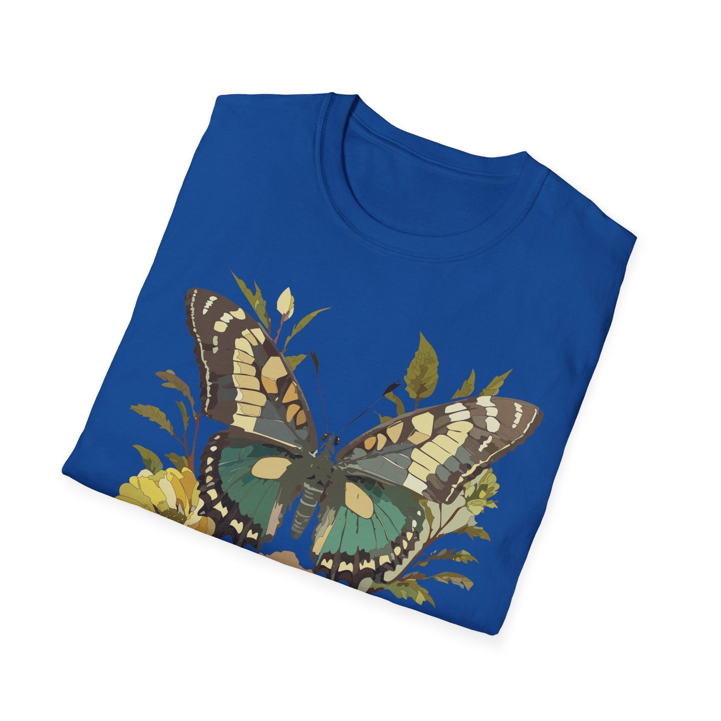Butterfly Shirt Unisex Monarch Butterfly Tee Gildan Softstyle 64000 100 Percent Ring Spun Cotton