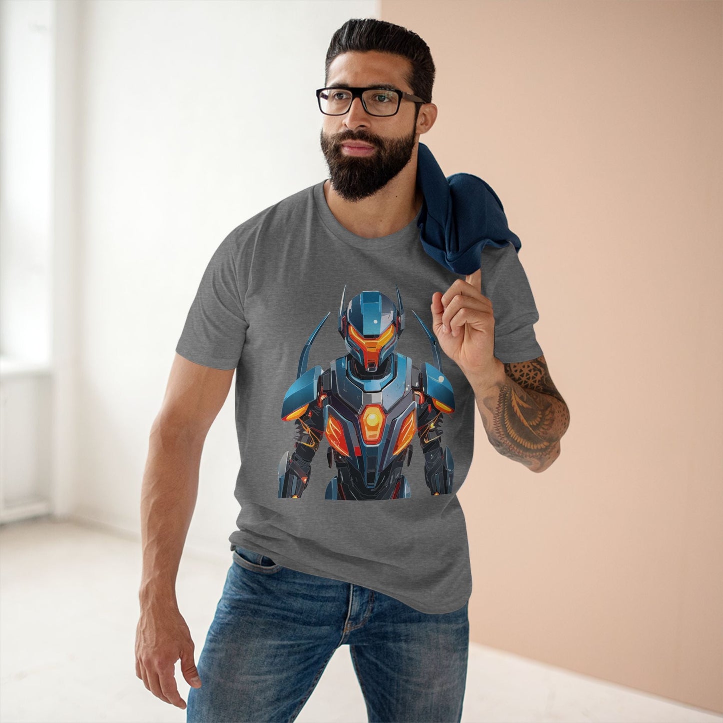 Cyborg Robot Graphic Unisex 100 Cotton Staple Tee 21