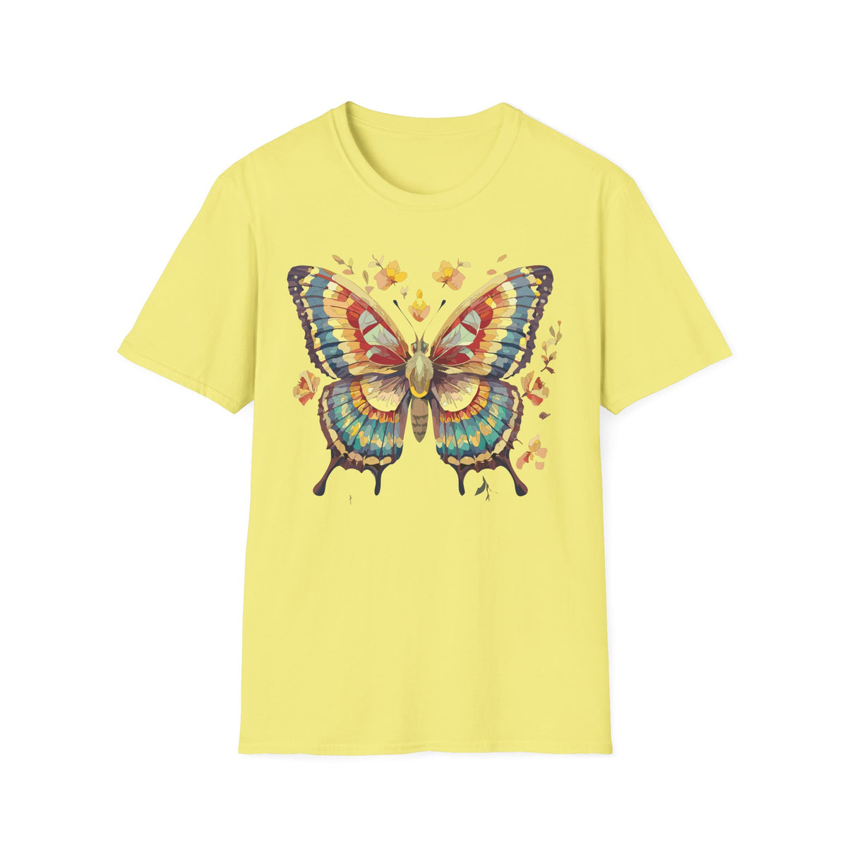 Butterfly Watercolor T-Shirt — Vibrant Floral Monarch Graphic Tee Unisex 100 Cotton Gildan T-Shirt