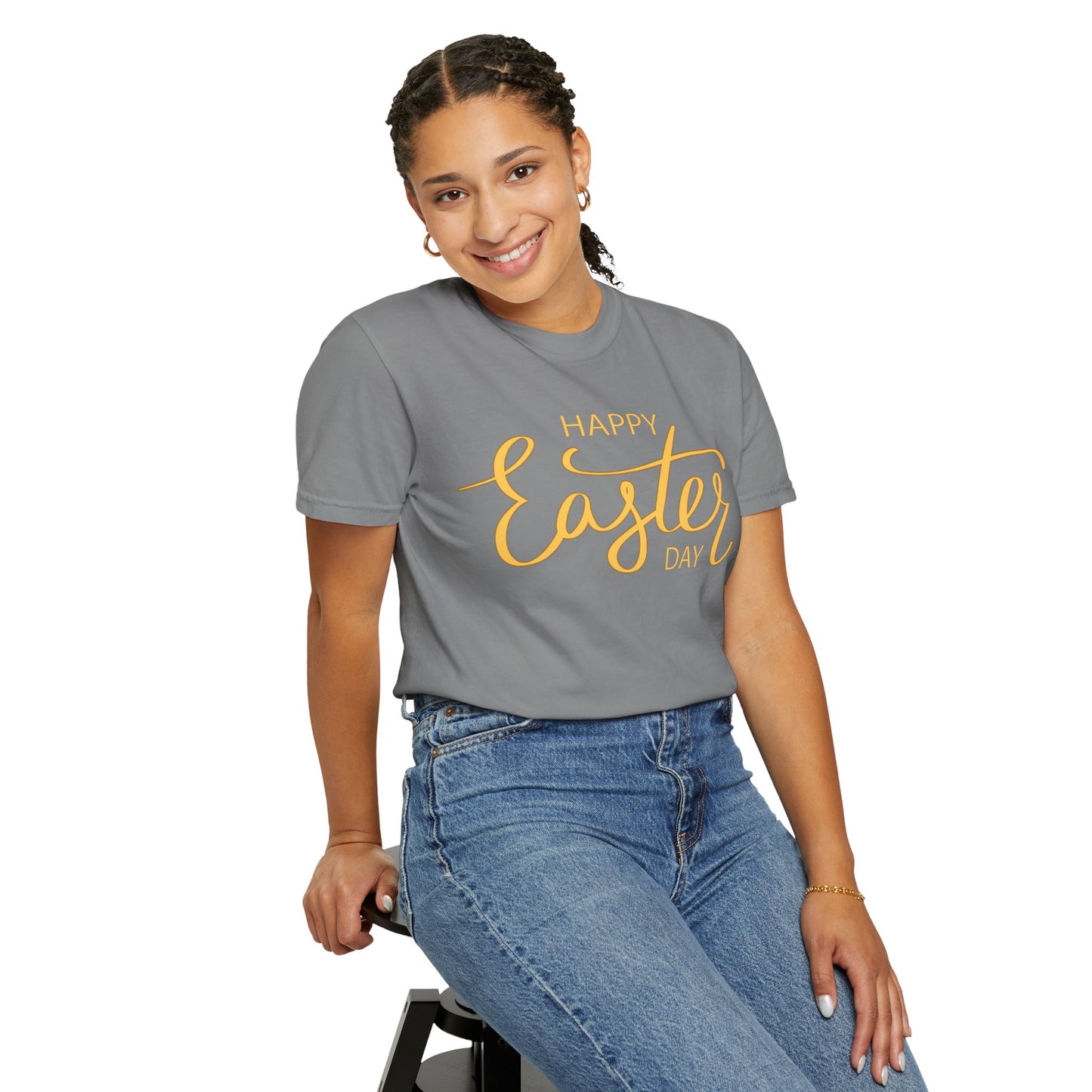 Happy Easter Day T-Shirt, Tee Shirt with Easter Signature, T Shirt with Easter Prints, Tee Shirt with Easter Design