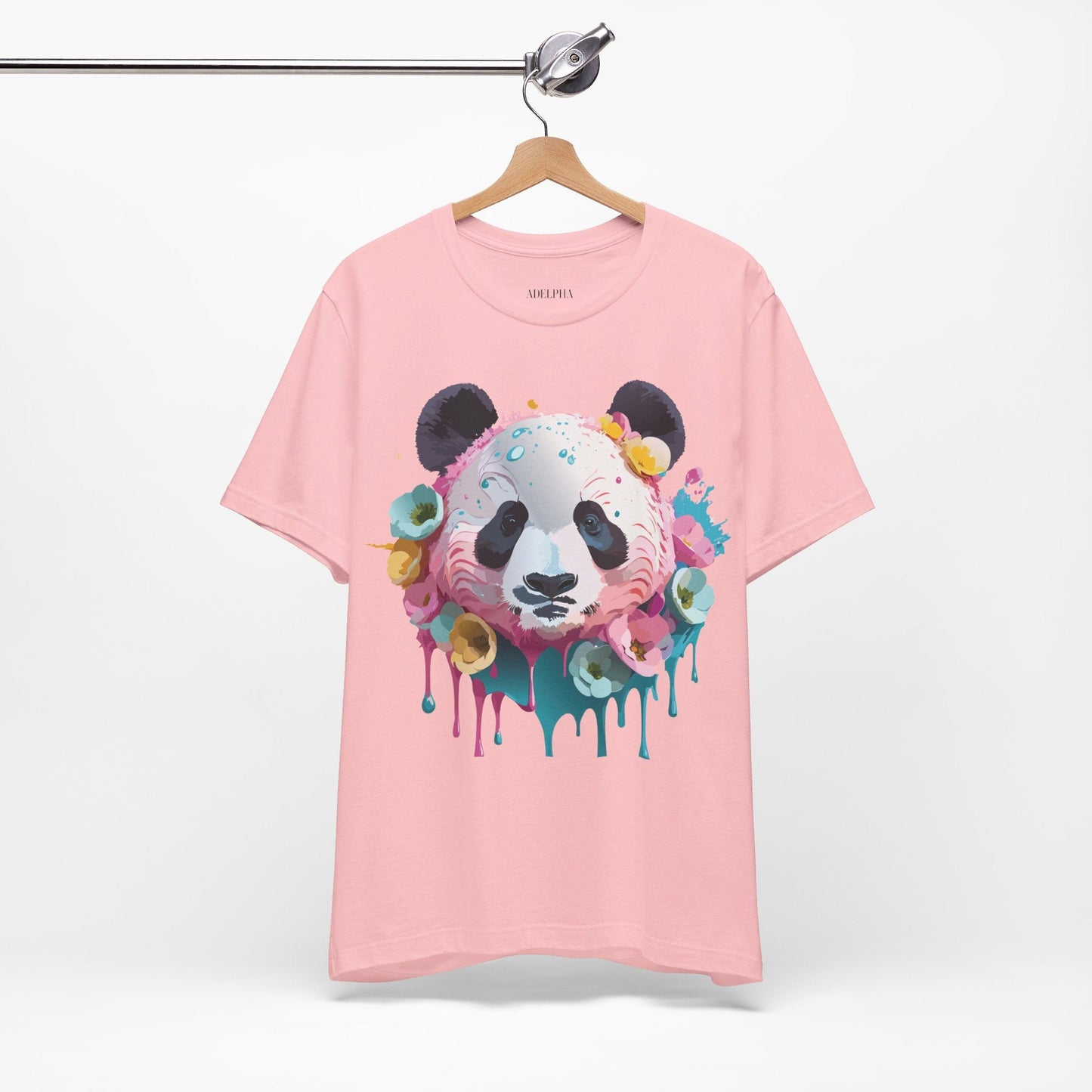 Panda Graphic Unisex 100 Cotton Vintage Art with Animal T-Shirt 6