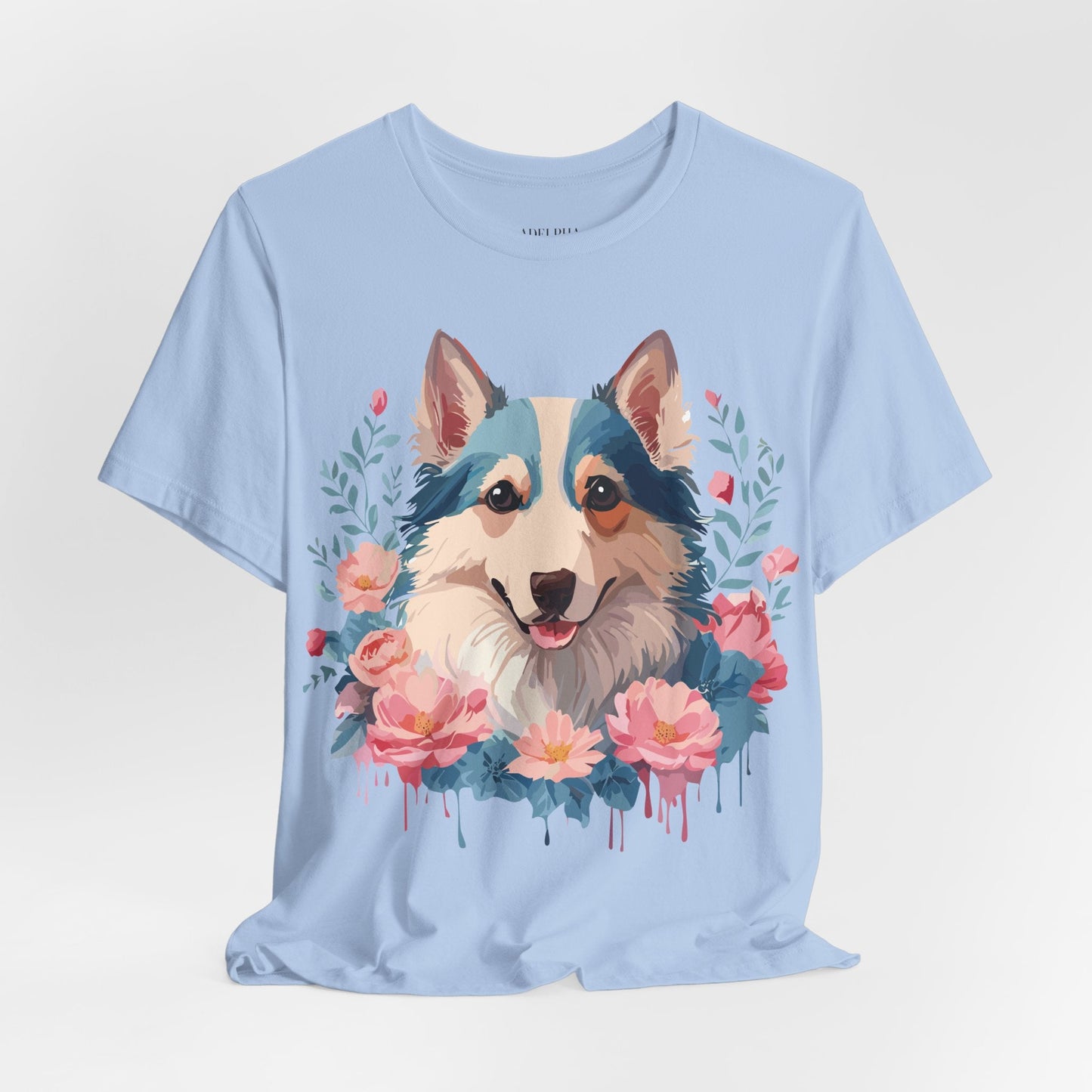 Unisex Graphic Dog Shirt Vintage Inspired Tee Art Design By Adelpha Premium Short Sleeve
