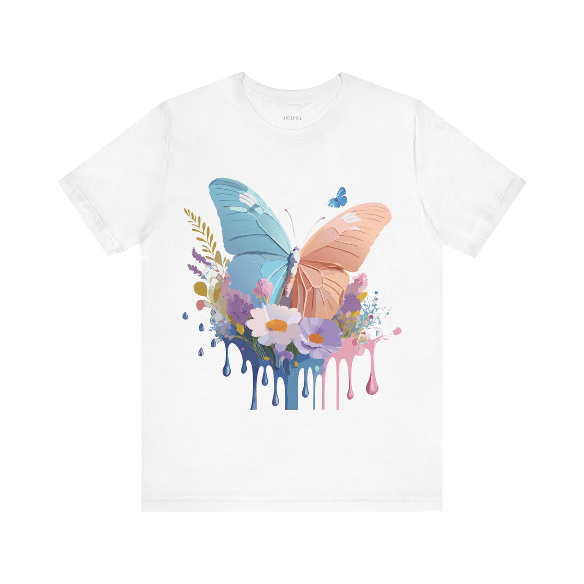 Butterfly Graphic Unisex Cotton Bella+Canvas Tee with Art Design n25