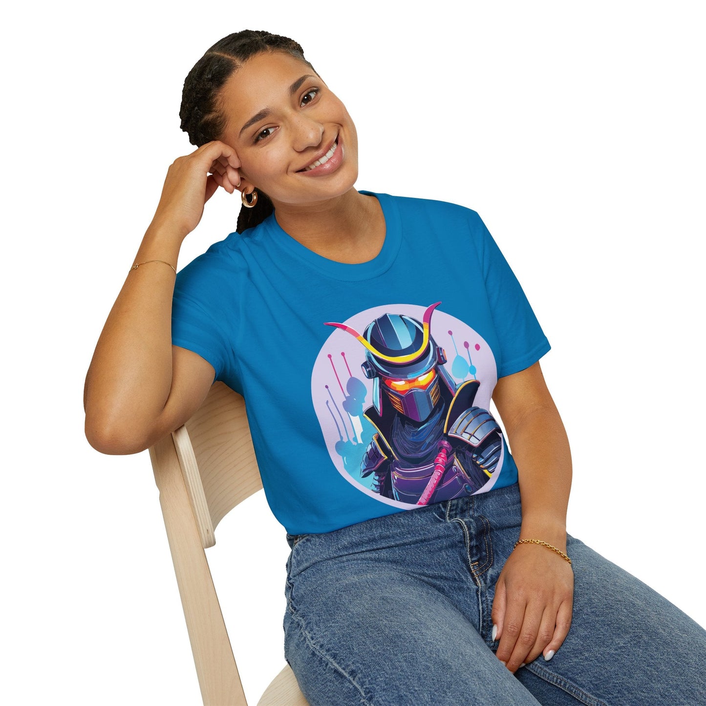 Unisex Samurai Shirt Gildan Softstyle Tee Hundred Percent Ring Spun Cotton Comfort