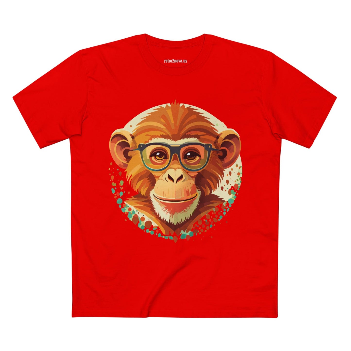 Monkey Shirt Animal Shirt Unisex Premium Cotton Tee With Original Art Design By Retro2Nova For Everyday Comfort