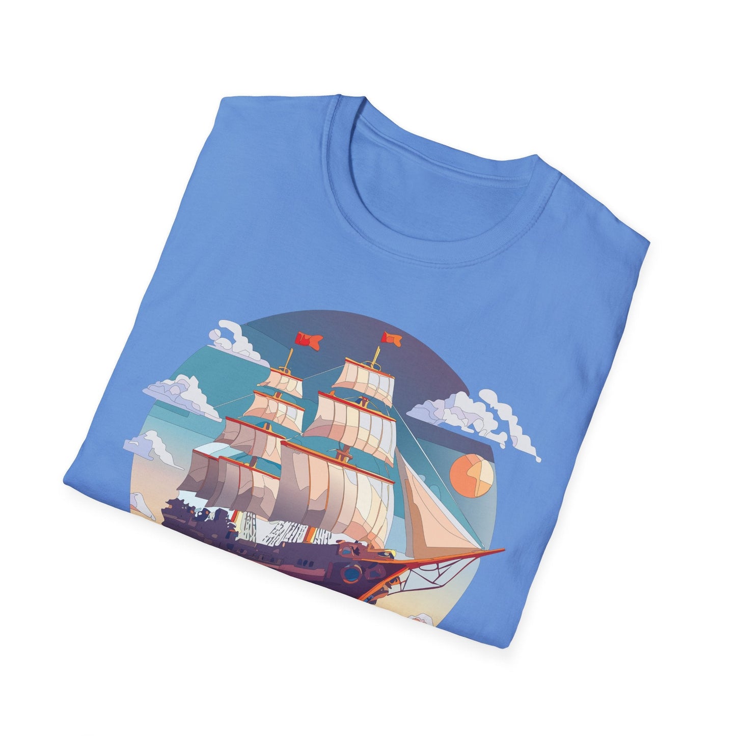 Nautical Ship T Shirts Frigate T Shirts Vessel Tee Shirt Unisex Softstyle T Shirt