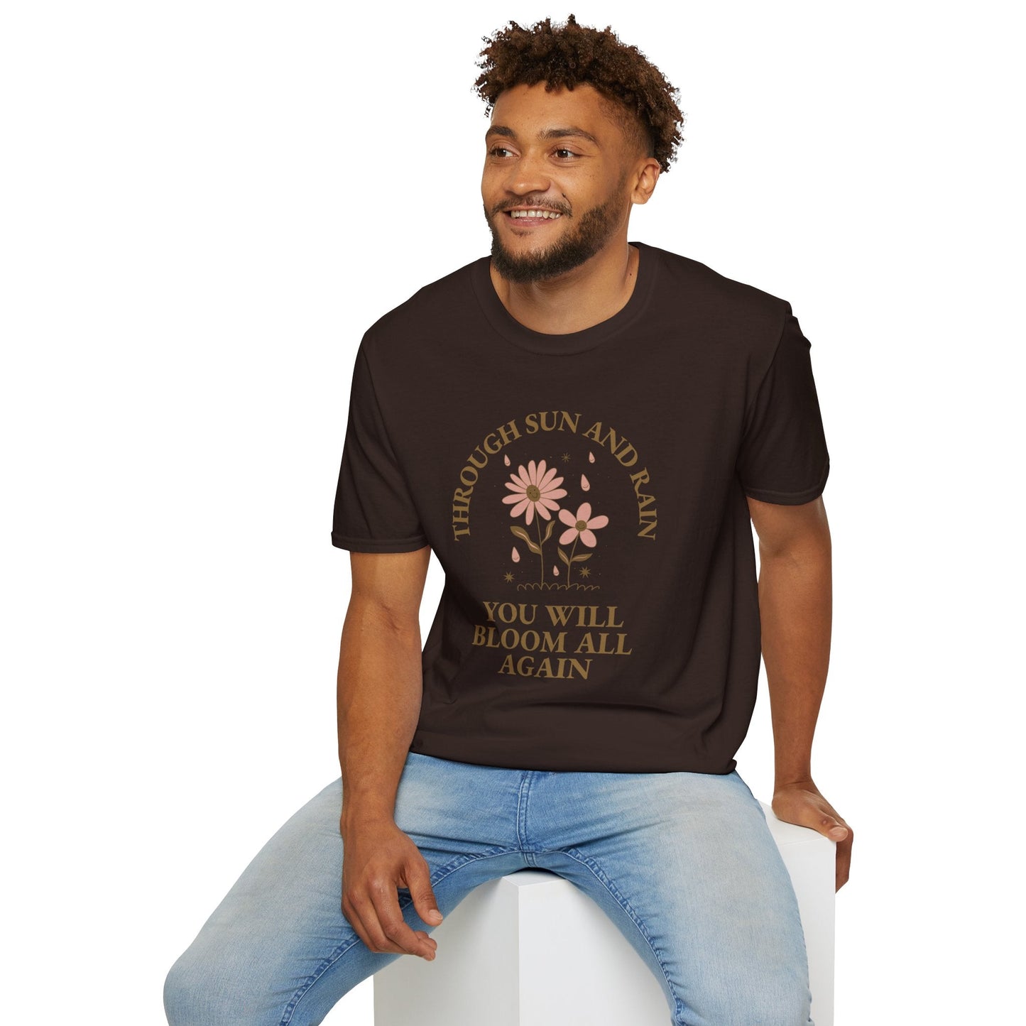 Positive Slogan T Shirt For Everyday Motivation Unisex Tee With Positive Words And Good Quotes Gildan Softstyle 64000