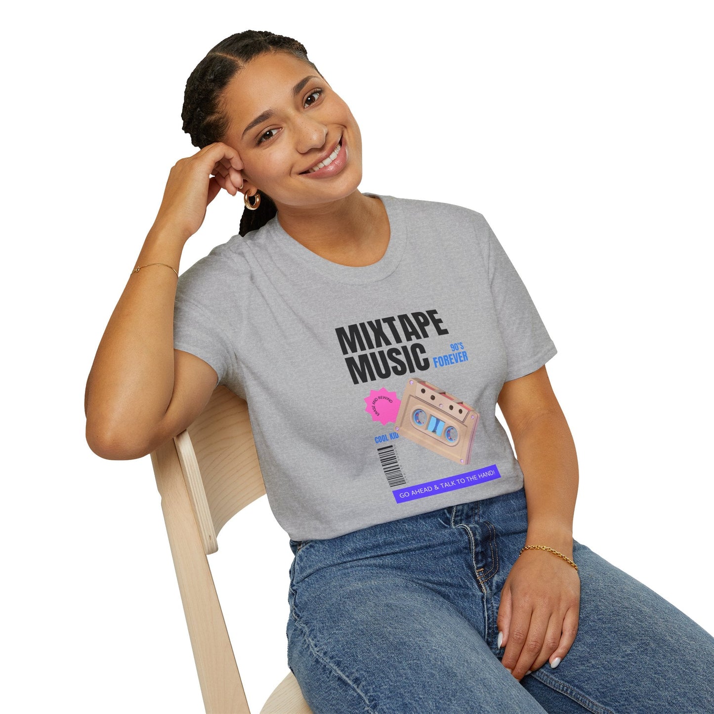 Mixtape Music Vintage Cassette T-Shirt Unisex Cotton Retro Audio Graphic Tee