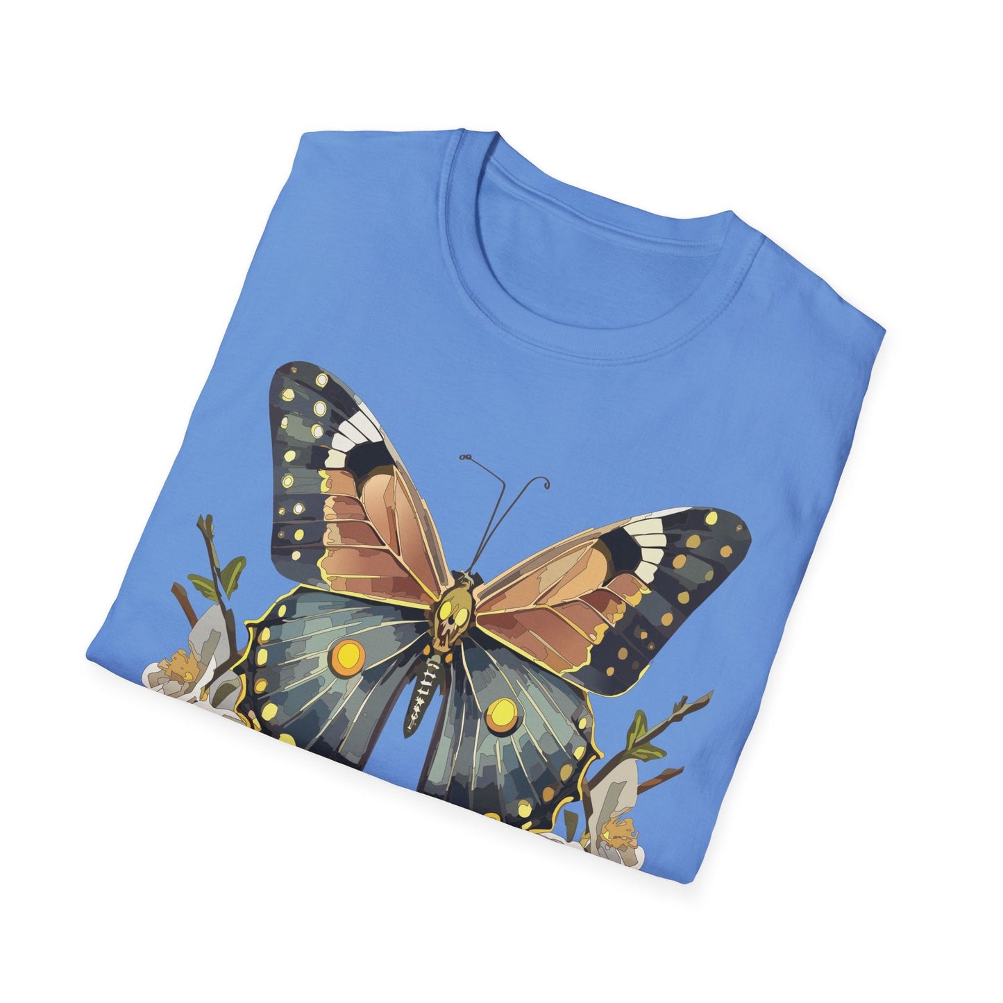 Butterfly Shirt Unisex Gildan Softstyle T Shirt Monarch Butterfly Tee 100 Percent Ring Spun Cotton