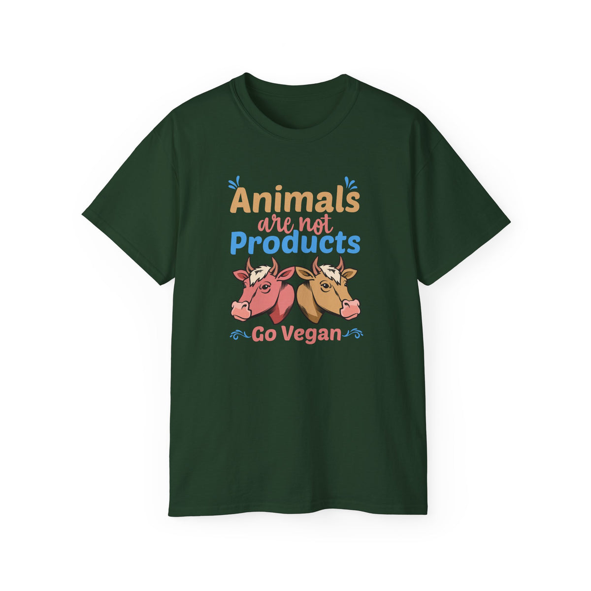 Animals Are Not Products Go Vegan T-Shirt | Vegan Animal Rights Tee