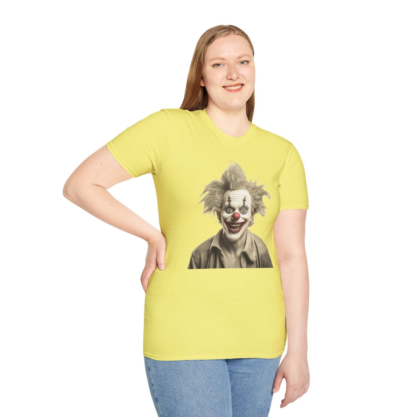 Clown Shirt Unisex T Shirt Funny Man Circus Shirt Scary Man Shirt Softstyle Gildan 64000
