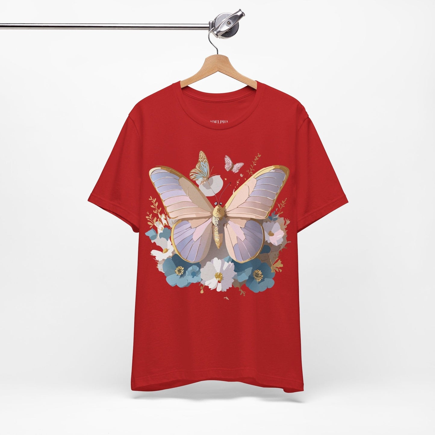 Butterfly Graphic Tee Unisex Short Sleeve Vintage Inspired Artwork Adelpha