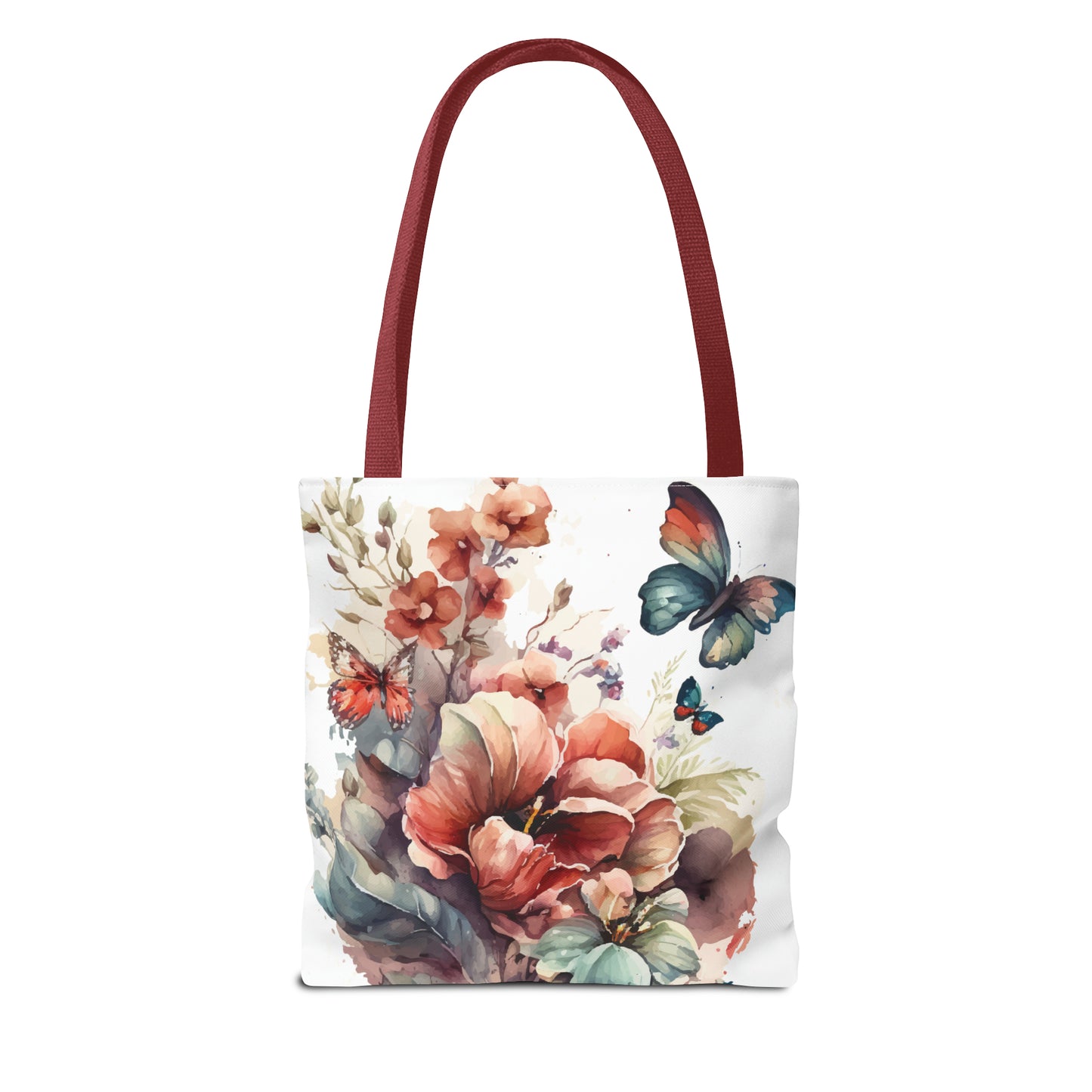 Bolsa de lona con estampado de mariposas 