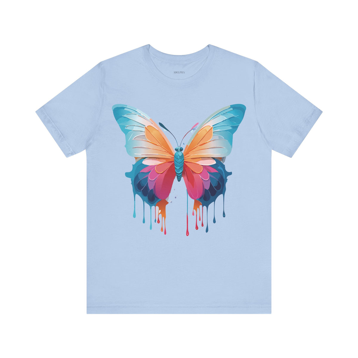 Butterfly Graphic Unisex Cotton Bella+Canvas Tee with Art Design n01
