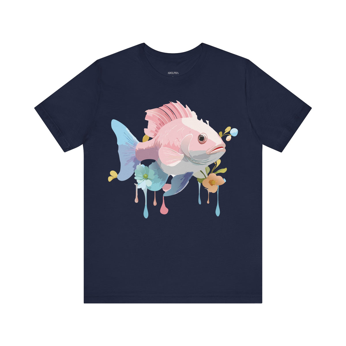 Fish Graphic Design Tee Bella+Canvas Unisex 100 Cotton Tee Shirt a107