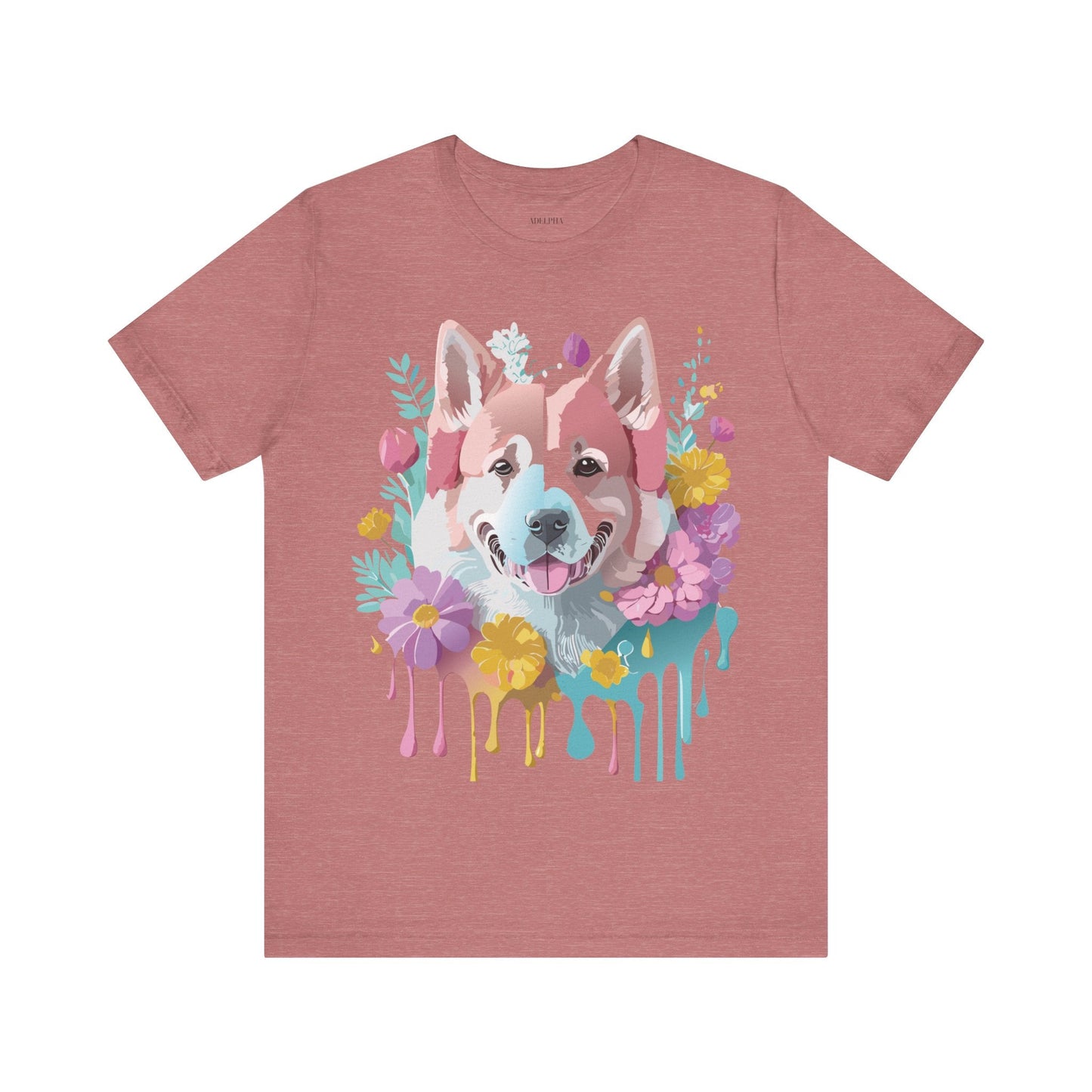 Unisex Graphic Dog Shirt Vintage Inspired Tee With Adelpha Artwork Short Sleeve Tee