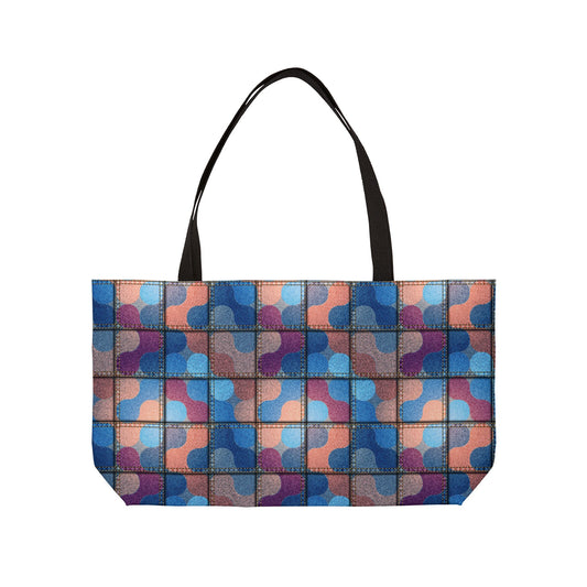 Denim Print Yoga Bag High-Quality 100% Spun Polyester 24x13 Canvas Gym Bag 17