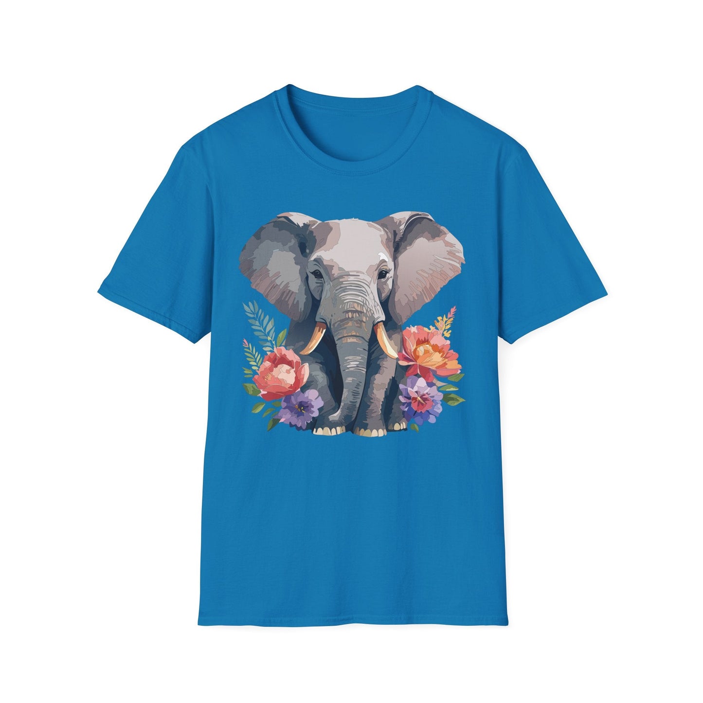 Elephant T Shirt Unisex Gildan Softstyle 64000 100 Percent Ring Spun Cotton Casual Tee