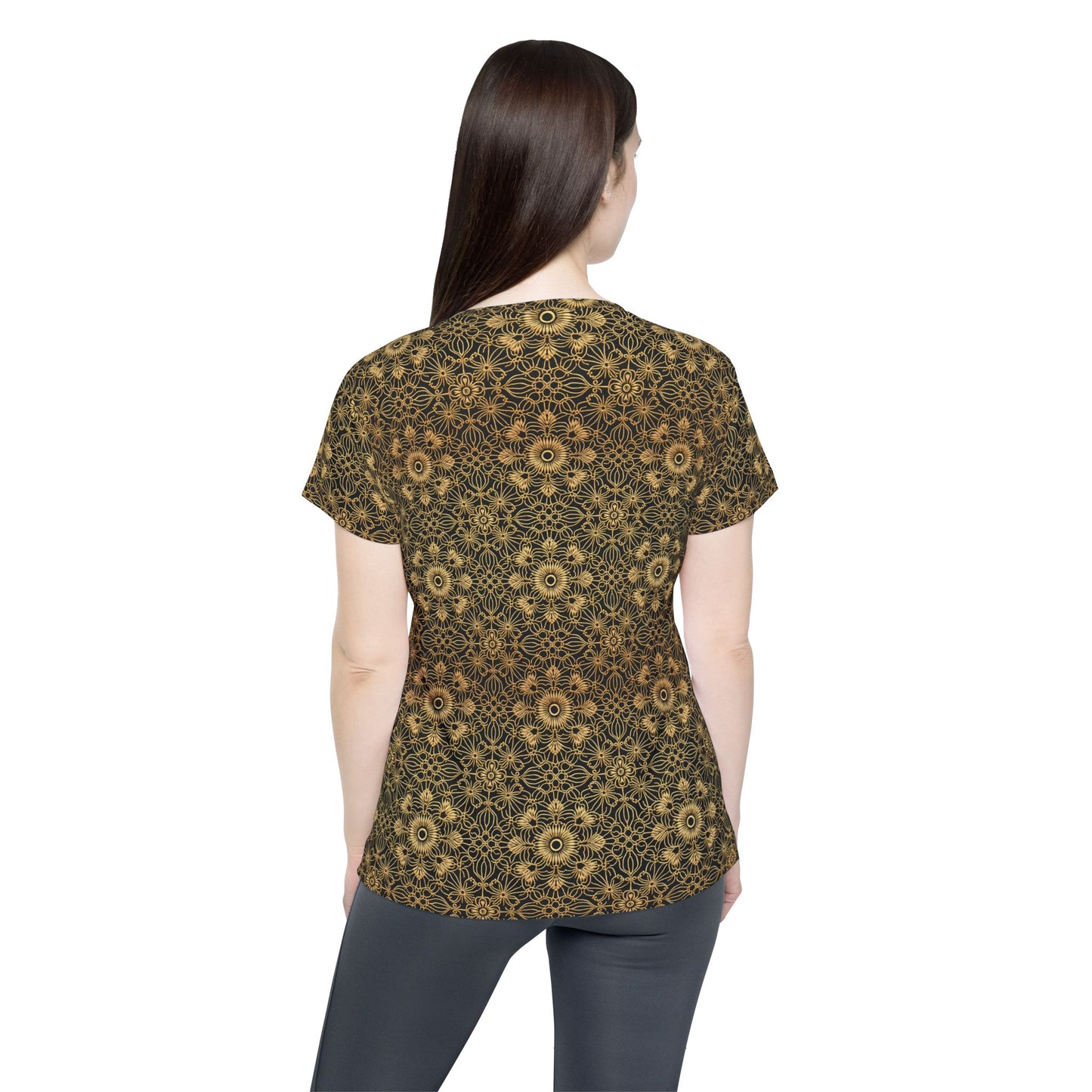 Lace Print Poly Shirt, Poly Shirt with Lace Print, Lace Shirt 48