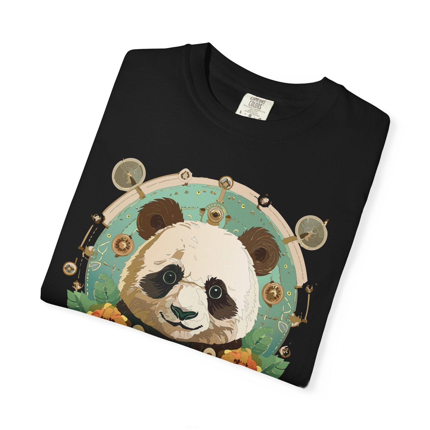 Panda Portrait Graphic T-Shirt Unisex Cotton Floral Animal Art Tee p3