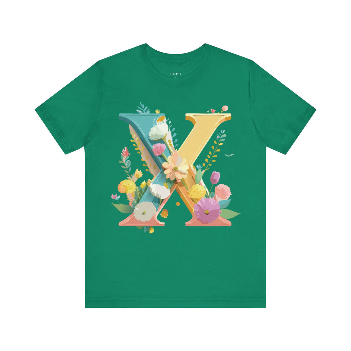 Letter X Graphic Unisex Cotton Bella+Canvas Tee with Art Letter Design