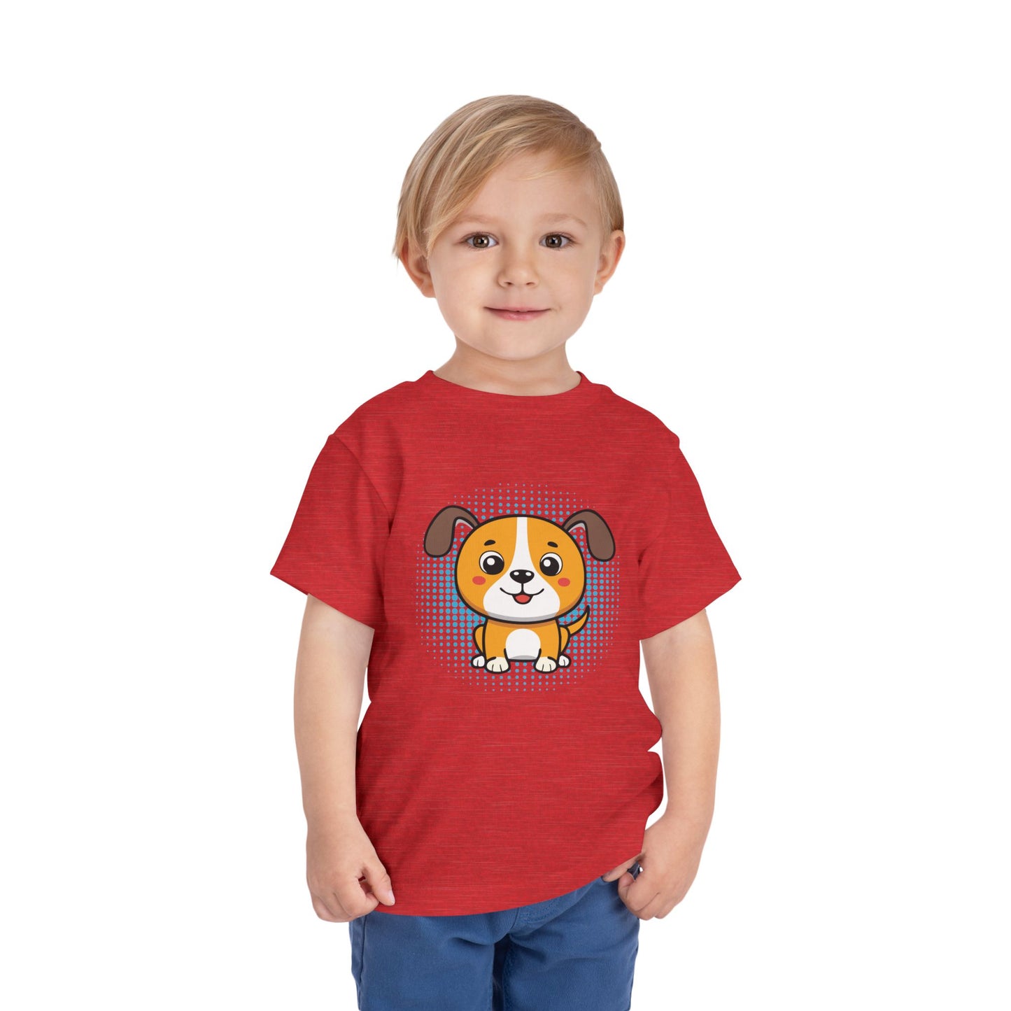 Bonita camiseta de manga corta para niños pequeños con diseño de cachorro: regalo adorable para amantes de las mascotas (2 a 5 años)