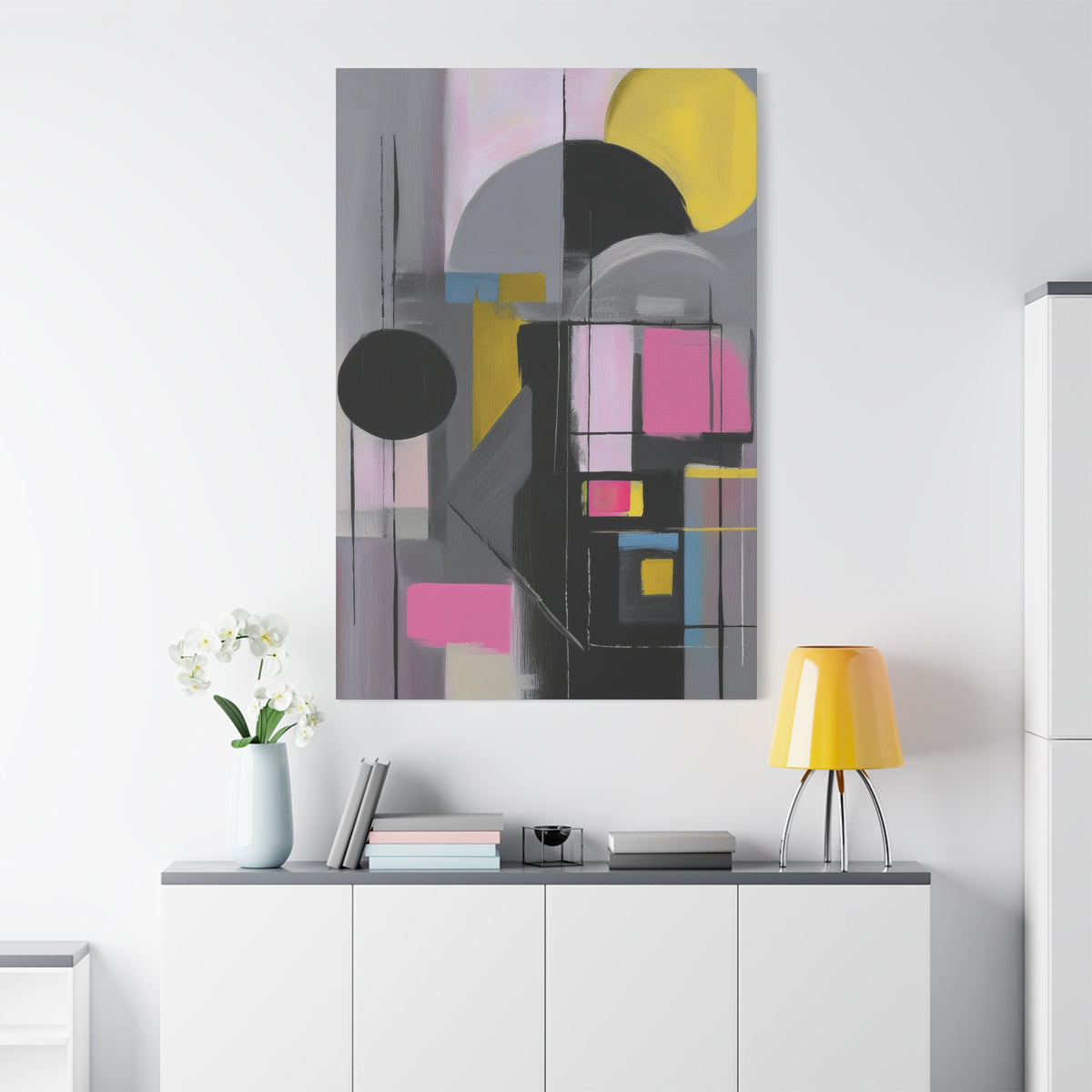 Abstract Geometric Painting Print Canvas 20x24,20x30,24x30 24x32,24x36,30x40 32x48,36x48,40x60 Pine-Wood Inner Frame ABS-37