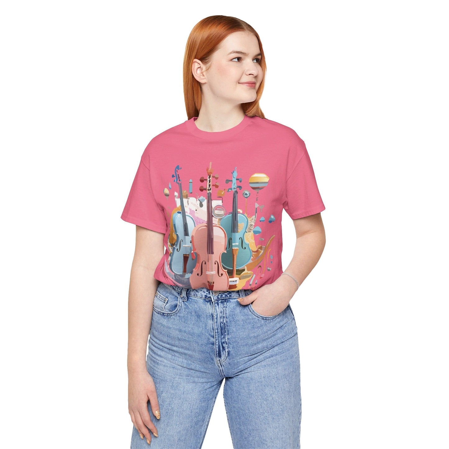 Music Graphic T Shirt Unisex Vintage Inspired Art Tee by Adelpha Premium Jersey Short Sleeve