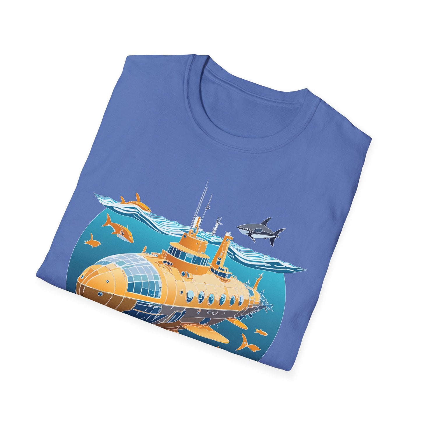 Ocean Themed Unisex Softstyle T Shirt 100 Percent Ring Spun Cotton U Boat Design Tee Everyday