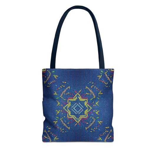Diwali Graphic Denim Fabric Imitation Print Unisex Canvas Bag Poly Spun 3 Sizes Tote Bag 205-16