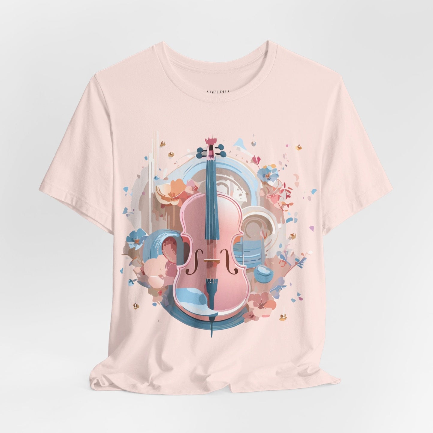 Music Graphic Unisex 100 Cotton Vintage Art with Musical Elements Tee 14