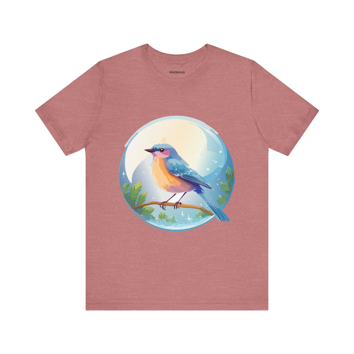 Bird Graphic Unisex Cotton Bella+Canvas Tee with Animal Design ab4