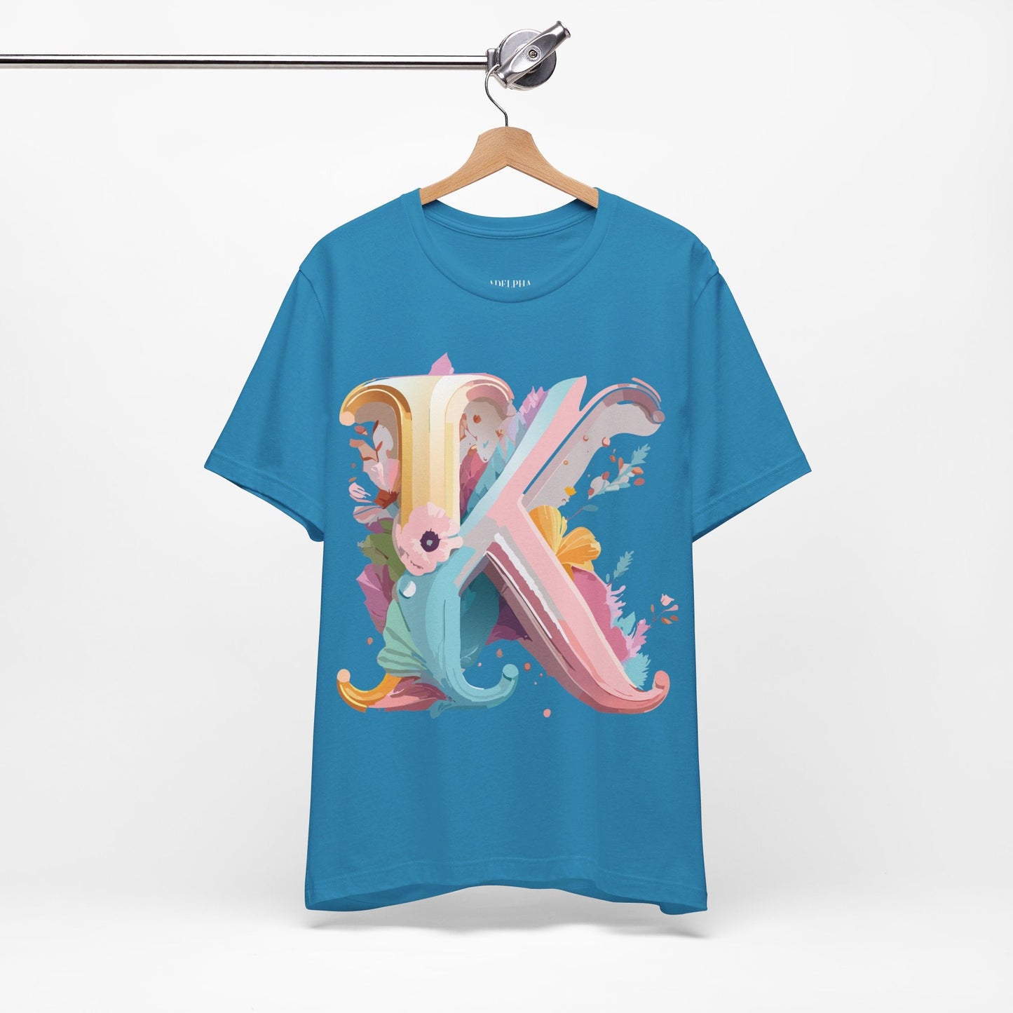 Letter K Shirt Unisex Graphic Tee With Vintage Inspired Artwork Adelpha Premium Comfort