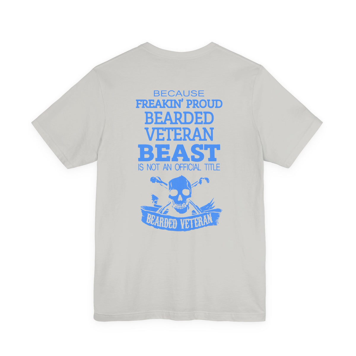 Bearded Veteran Beast T-Shirt Military Skull Beard Graphic Unisex Cotton Tee v46