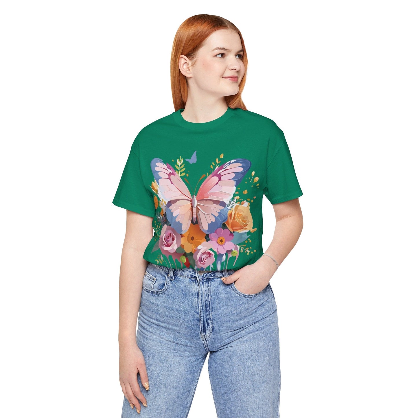 Butterfly Graphic Tee Unisex Short Sleeve Jersey Shirt By Adelpha