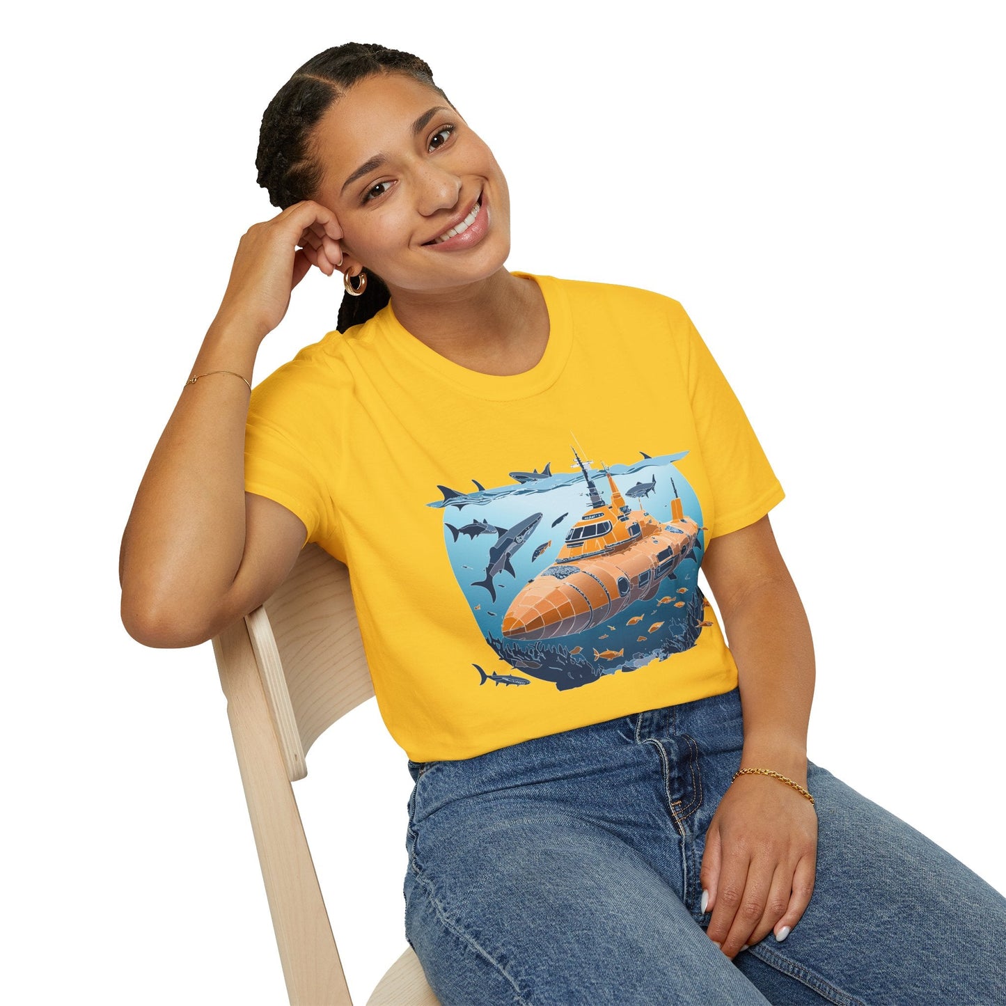 Ocean Graphic Unisex Softstyle Cotton Tee 16