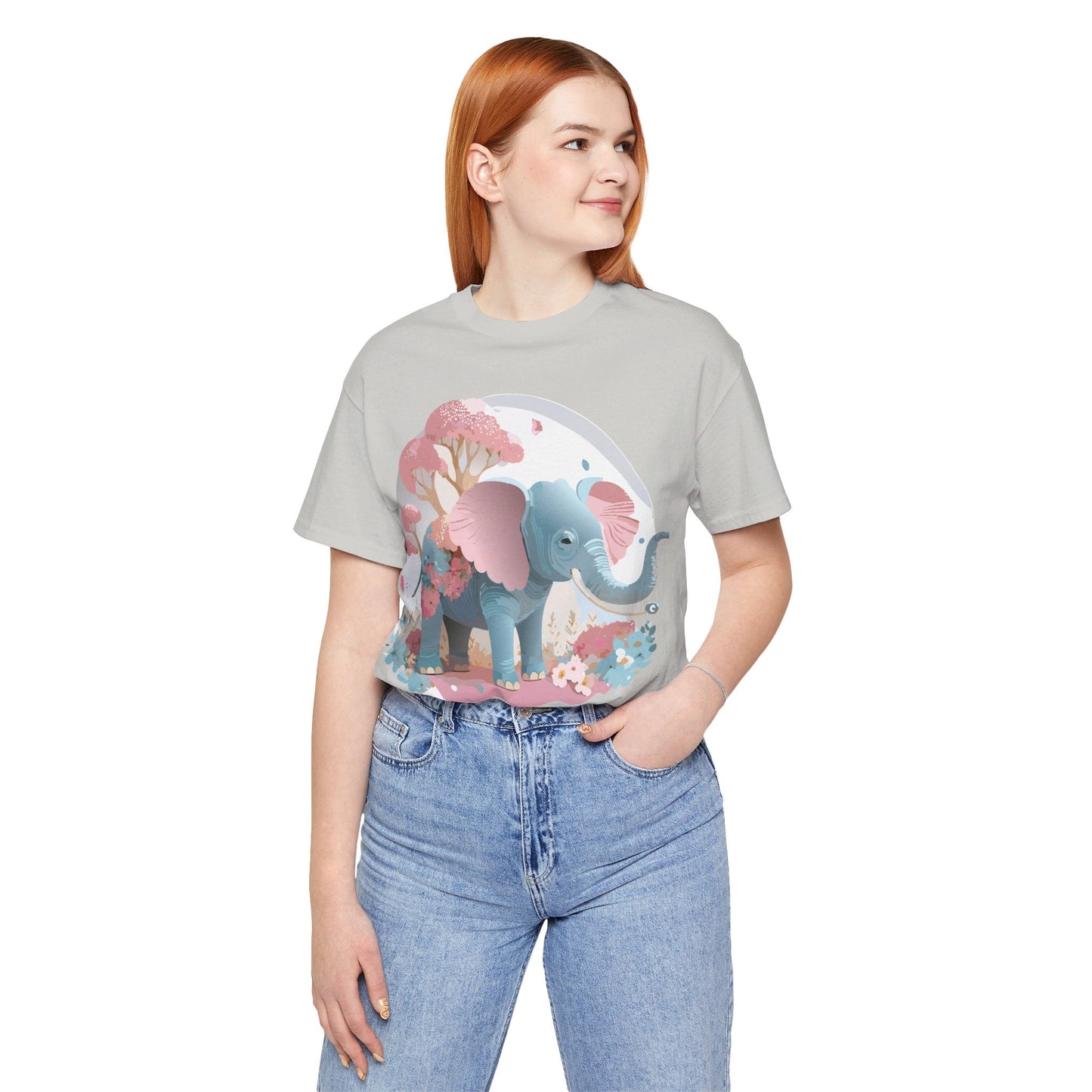 Elephant Graphic Unisex 100 Cotton Jersey Vintage Art Design Tee 17