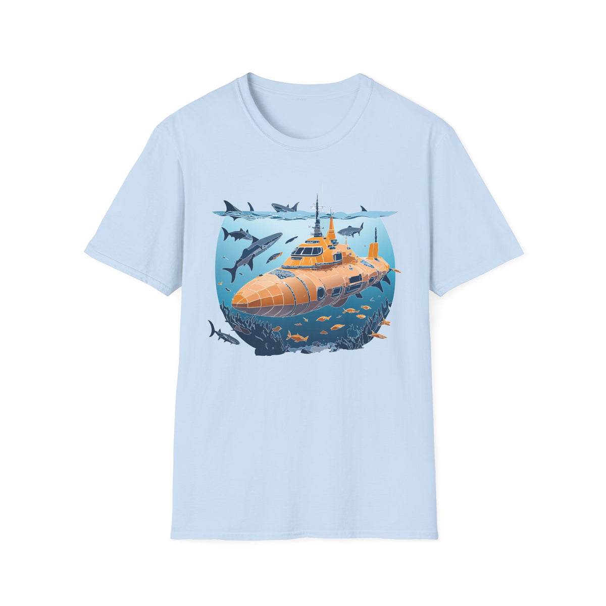 Ocean U boat Graphic Tee Gildan Unisex 100 Cotton Tee Shirt h38