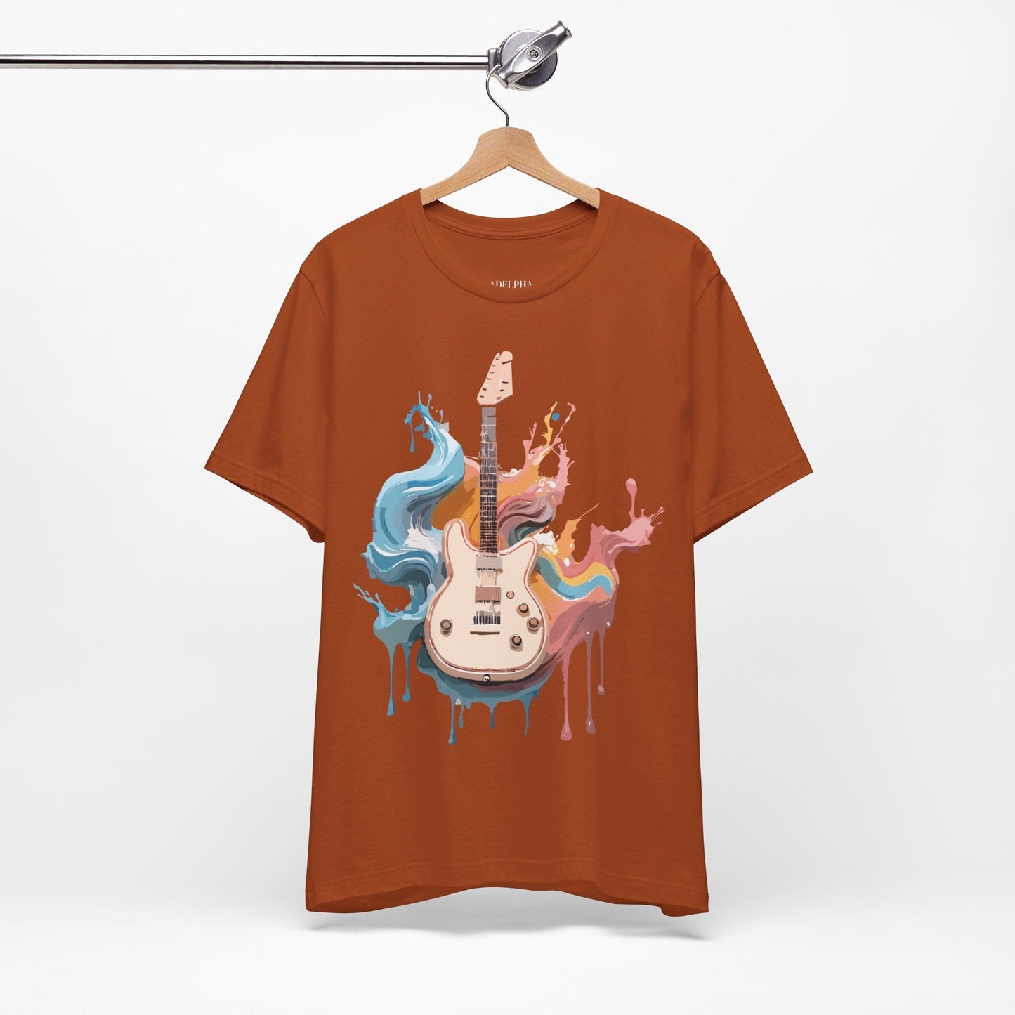 Adelpha Music Graphic T Shirt Unisex Short Sleeve Vintage Inspired Art Tee For Everyday Casual Wear