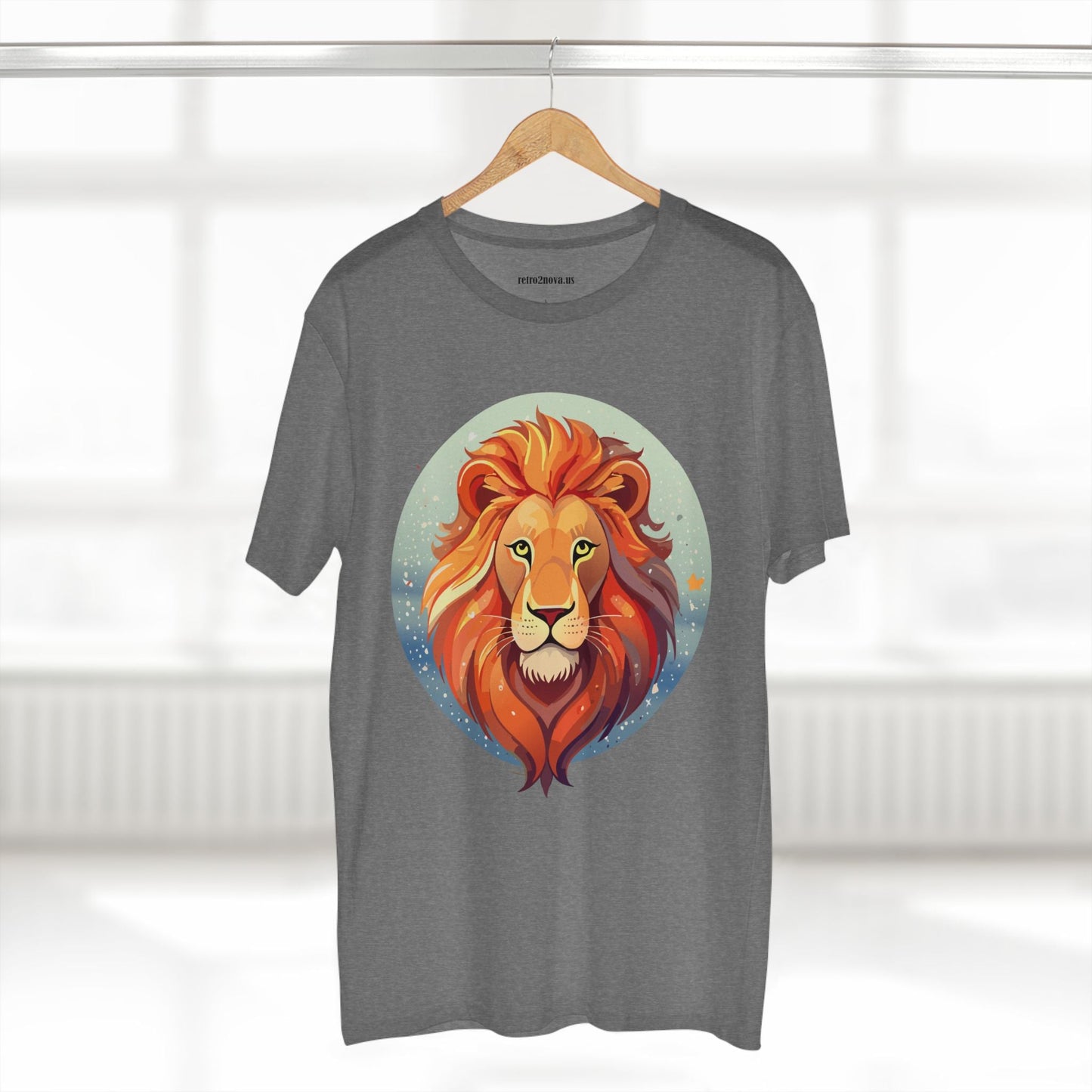 Lion Art Shirt Unisex Premium Cotton Tee With Original Art Design From Retro2Nova Art Collection Worldwide