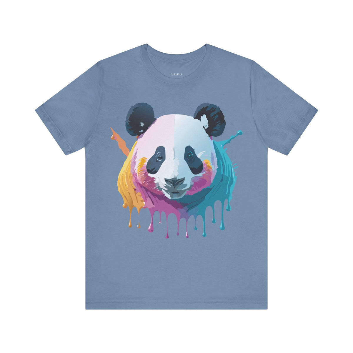 Panda Graphic Unisex Cotton Bella+Canvas Tee with Art Animal Design e143