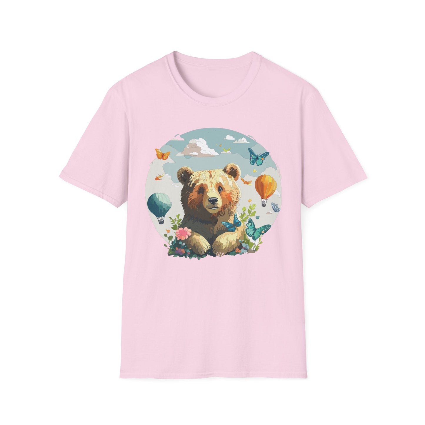 Bear T Shirt Unisex Teddy Bear Tee Softstyle 64000 Breathable Everyday Wear For All Ages