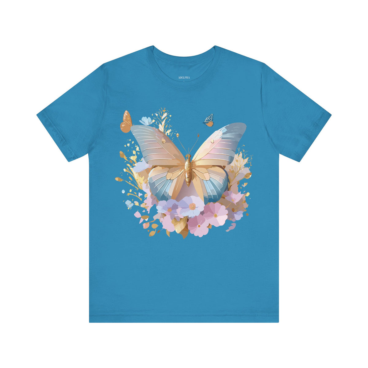 Butterfly Graphic Unisex Cotton Bella+Canvas Tee with Art Design n95