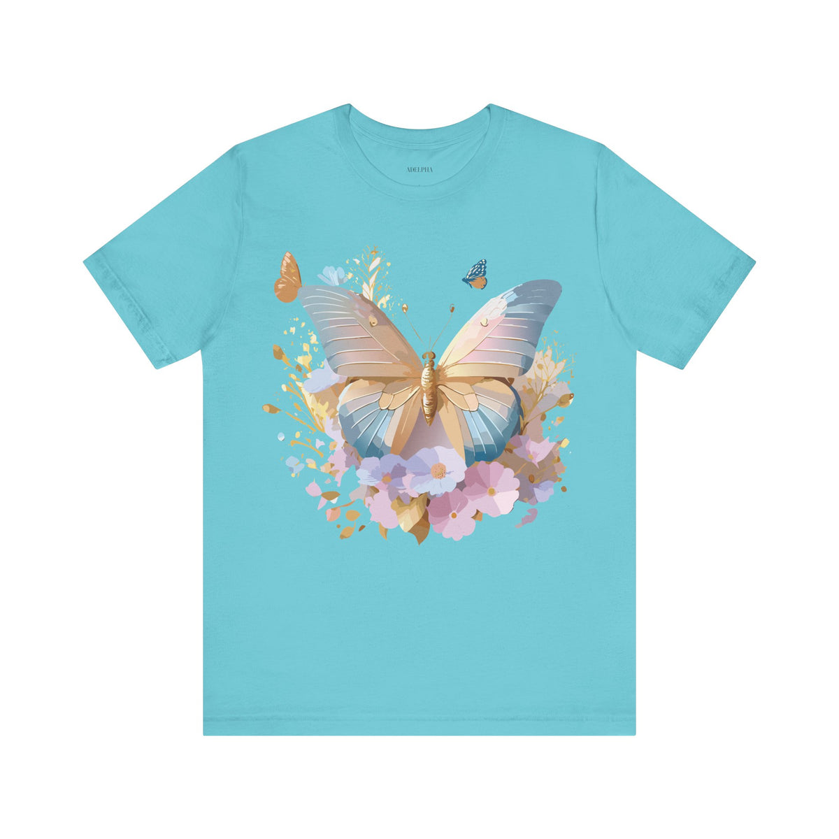 Butterfly Graphic Unisex Cotton Bella+Canvas Tee with Art Design n35