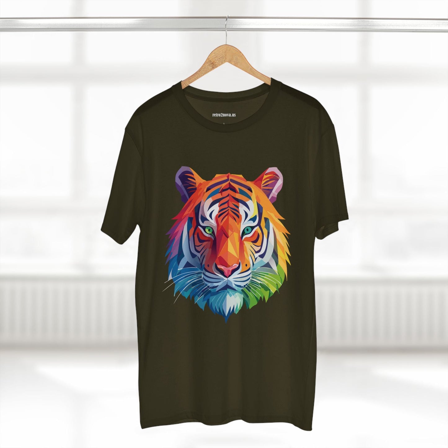 Tiger Animal Shirt Unisex Premium Cotton Tee With Original Art Design Retro2Nova Art Collection Exclusive Art Print