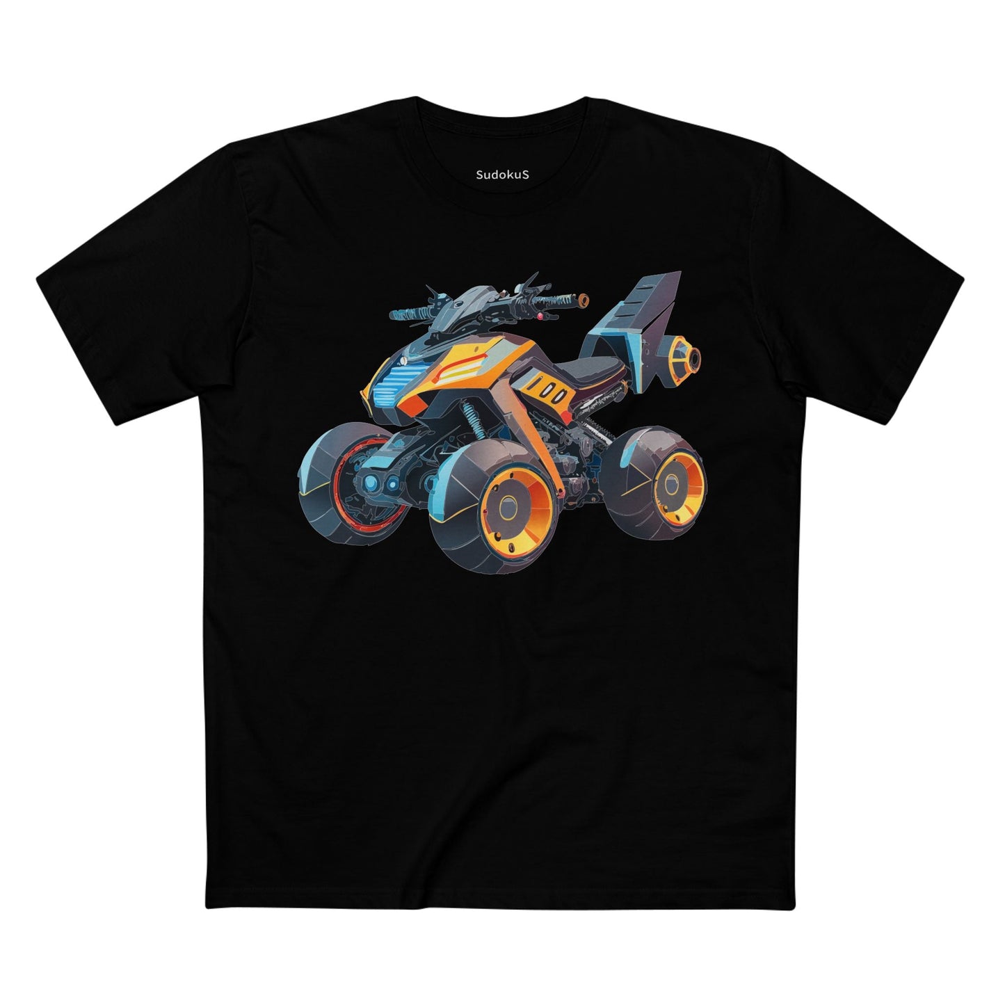 Moto Bike Graphic Unisex 100 Cotton Staple Tee 13