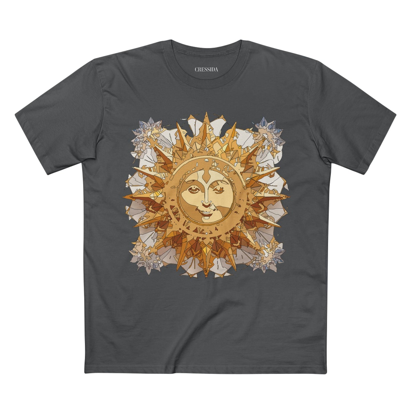 Gold Sun Graphic Unisex 100 Cotton T-Shirt with Golden Art Design 17
