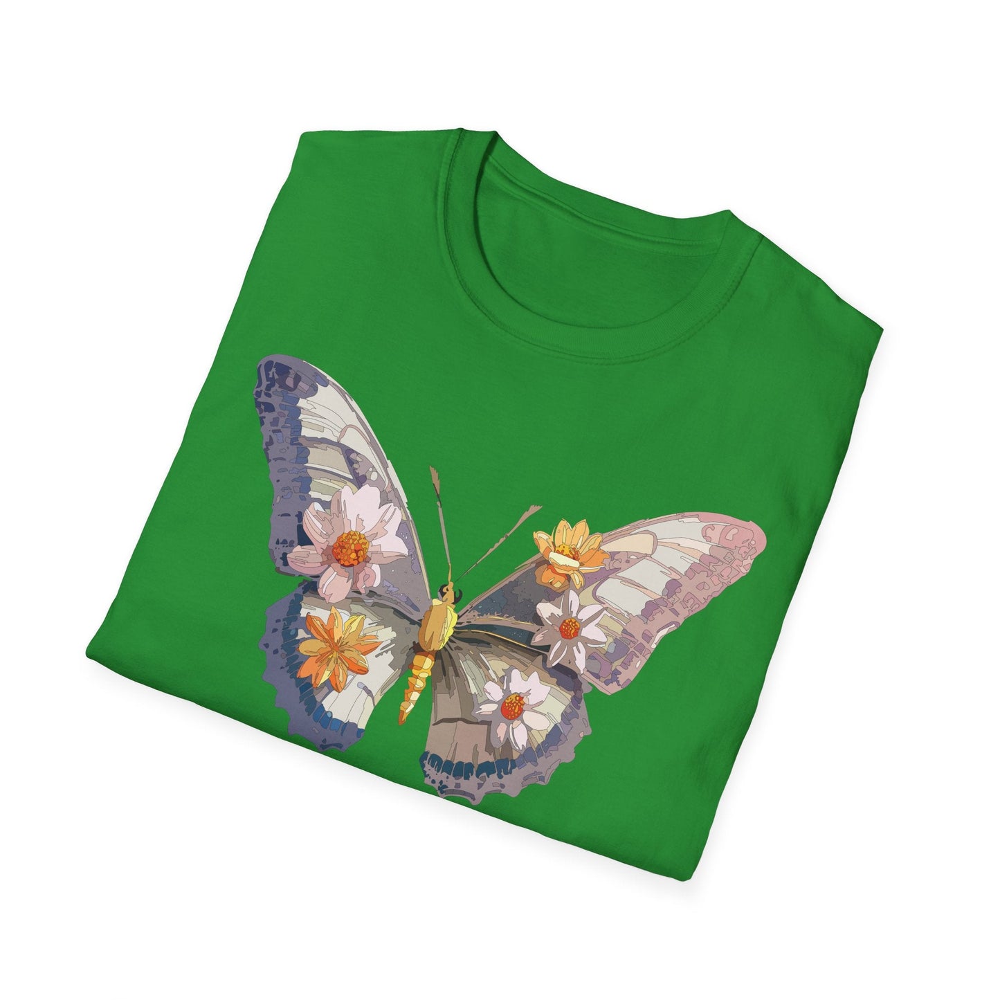 Butterfly Shirt Unisex Short Sleeve Tee Monarch Butterfly Design Gildan Softstyle 64000