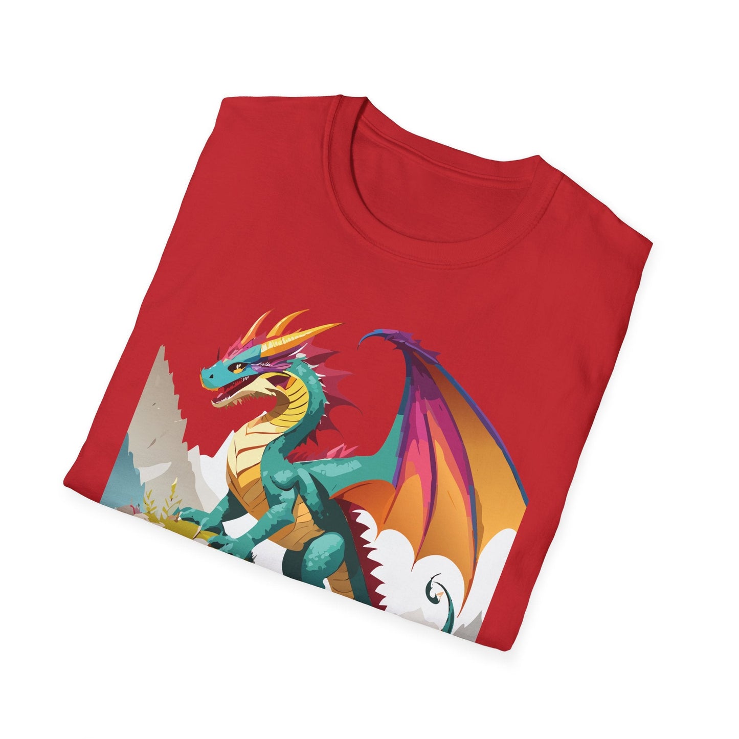 Dragon Graphic Unisex Cotton Softstyle Art Design Tee With Animals 5