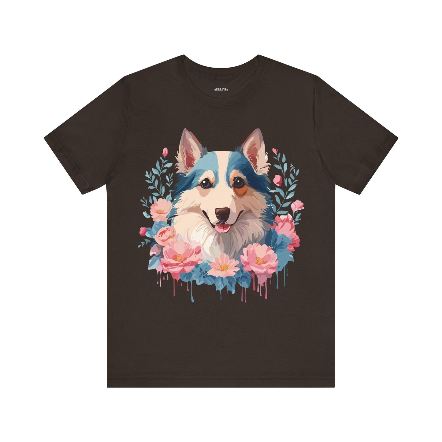 Unisex Graphic Dog Shirt Vintage Inspired Tee Art Design By Adelpha Premium Short Sleeve